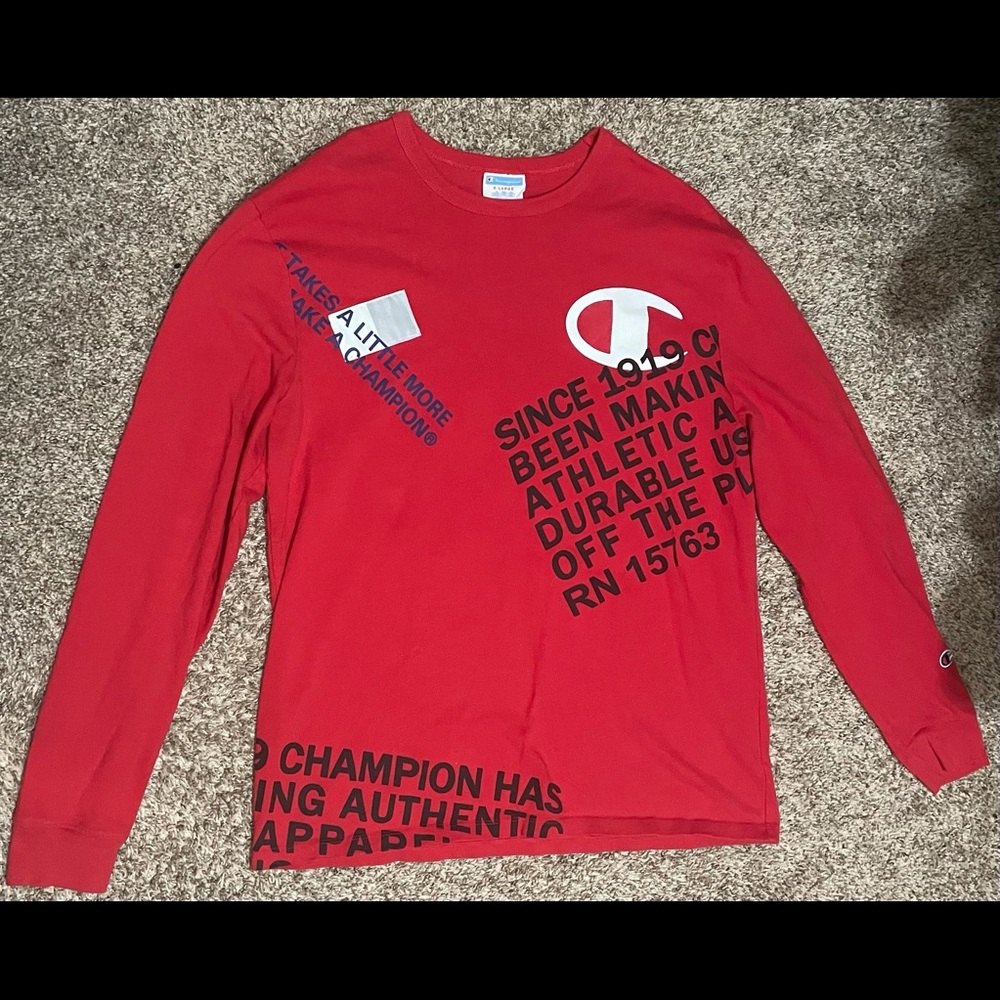 Champion Heritage Red Long Sleeve XL